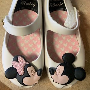 Mini Melissa Minnie and Mickey Mouse Mary Jane toddler shoes